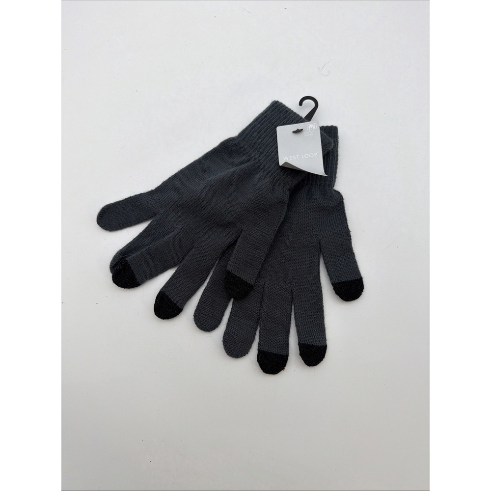 West Loop Glove Womens Gray Texting One Size Fits Most Winter Lot of 2 Pairs